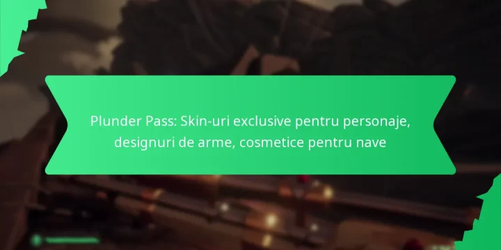 Plunder Pass: Skin-uri exclusive pentru personaje, designuri de arme, cosmetice pentru nave