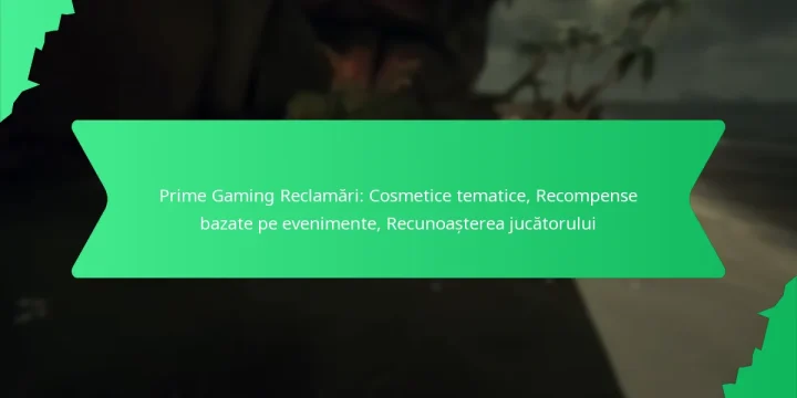 Prime Gaming Reclamări: Cosmetice tematice, Recompense bazate pe evenimente, Recunoașterea jucătorului