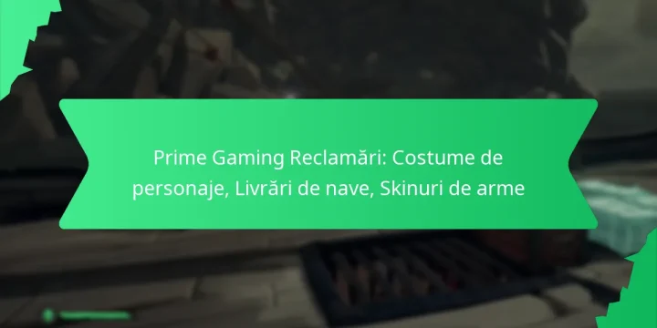 Prime Gaming Reclamări: Costume de personaje, Livrări de nave, Skinuri de arme