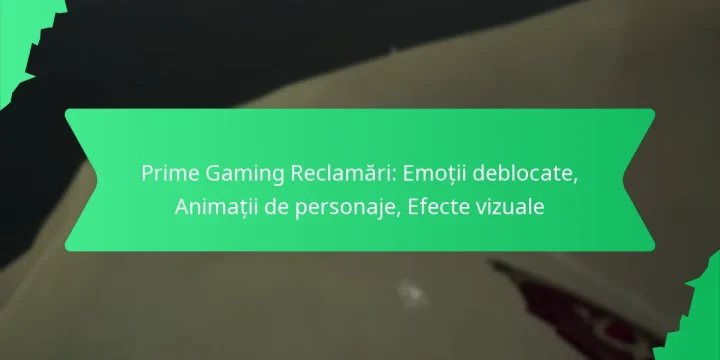 Prime Gaming Reclamări: Emoții deblocate, Animații de personaje, Efecte vizuale