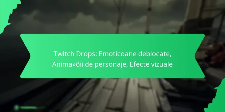Twitch Drops: Emoticoane deblocate, Animații de personaje, Efecte vizuale