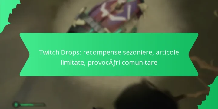 Twitch Drops: recompense sezoniere, articole limitate, provocări comunitare